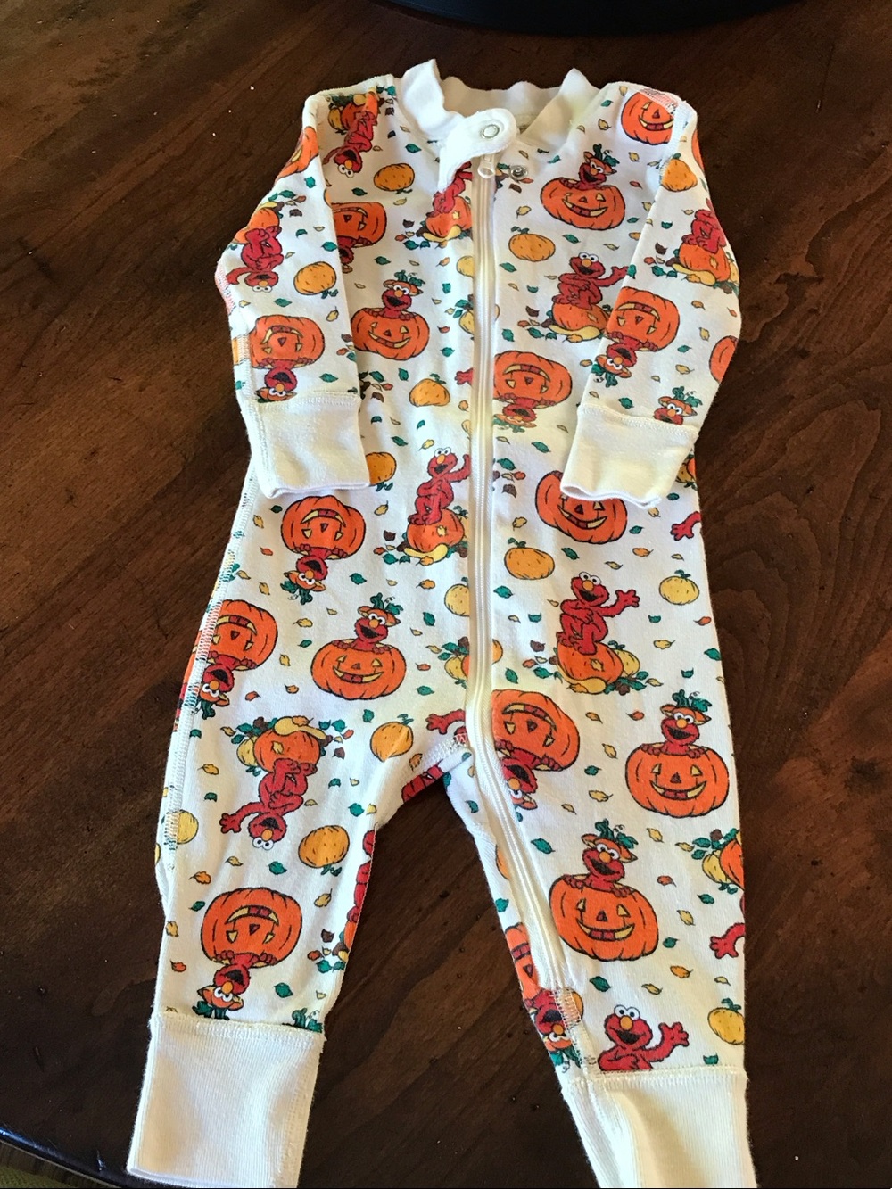 Hanna Anderson Sesame Street Elmo Halloween Pumpkin Sleeper